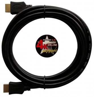Cablu HDMI - HDMI 2.0, 4K, 3M, Contacte aurite