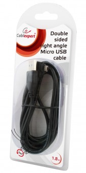 CABLU MicroUSB cu dubla fata, conector 90 grade