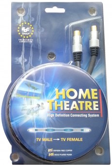 Cablu TV coaxial, mama - tata, profesional, 3M, Gold