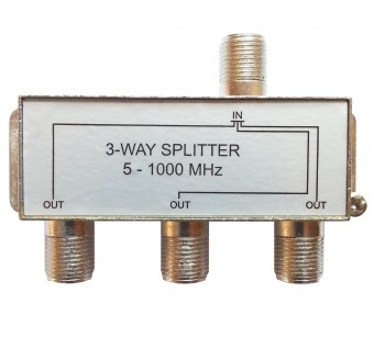 Distribuitor semnal TV 3 cai 5-1000 Mhz, pentru trei receptoare TV