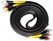 Cablu 6 x RCA tata - 6 x RCA tata, HQ, lungime 2 m