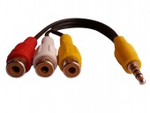 Cablu Jack 3.5mm 4 inele - 3 x RCA mama