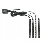 Kit lumini auto de interior 4 X Banda LED RGB cu telecomanda