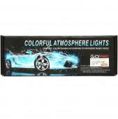 Kit lumini auto de interior 4 X Banda LED RGB cu telecomanda