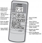 Telecomanda pentru aer conditionat MITSUBISHI MSZ