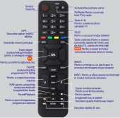 Telecomanda pentru receptor Focus HD, KAON, MZ-52, KSTB2097